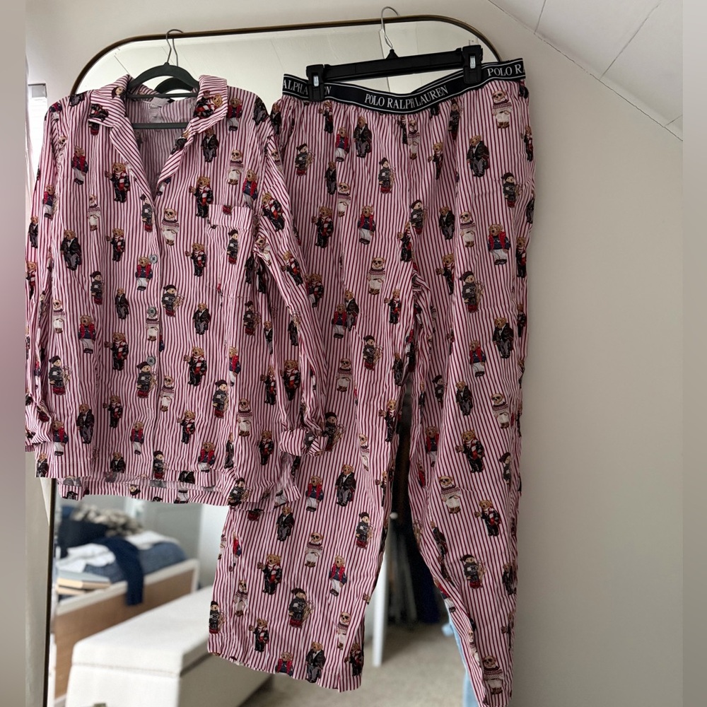 Polo Ralph Lauren Madison Printed Pajamas in Bear Red